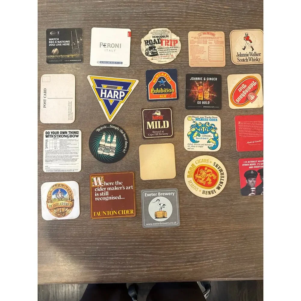 Lot of 21 European Coasters Vintage - Bar Collectible